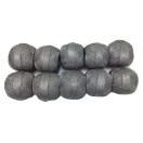 COOL GRAY with SILVER - Lot Set of 10 - Cotton with Lurex Jari Zari Yarn Thread - For Crochet Lace Knitting Embroidery Trim - 1000+ Yards - 200 Grams